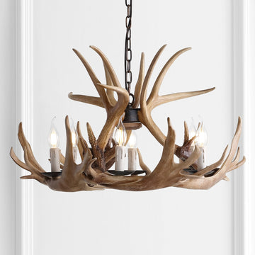 Rudolph Adjustable Resin Antler LED Chandelier - JONATHAN Y